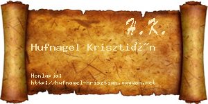 Hufnagel Krisztián névjegykártya